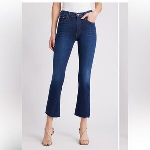 LIKE NEW MOTHER The Insider Step Hem Crop Bootcut Jeans in Off Limits